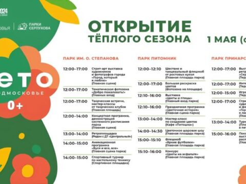 В Серпухове пройдёт открытие паркового сезона  Новости Серпухова 